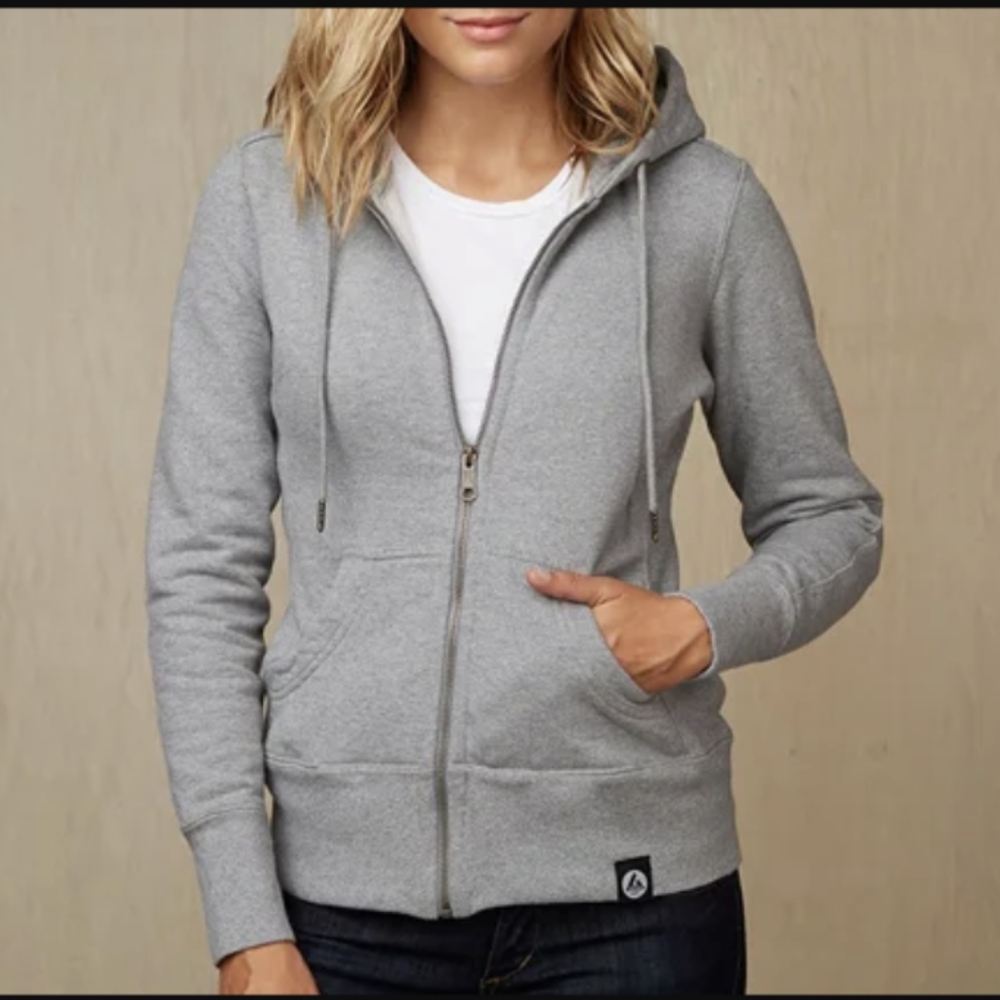 American Giant Gray Zip-Up Hoodie